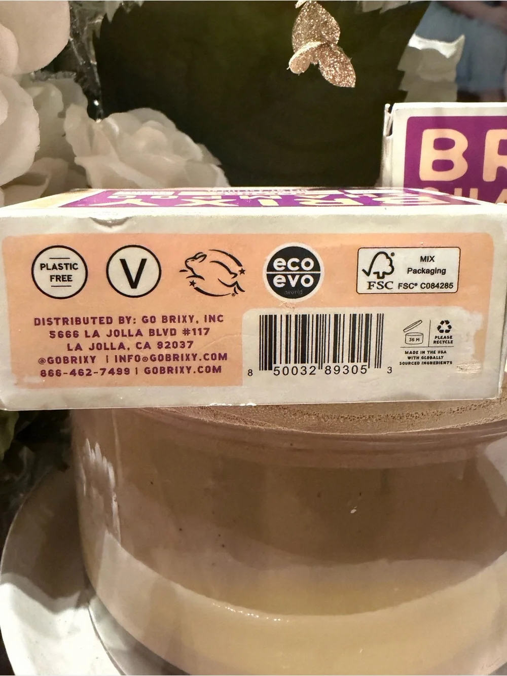 BRIXY Shampoo Bar - Coconut Vanilla (2 Bars) - Purple & Cream Packaging NEW